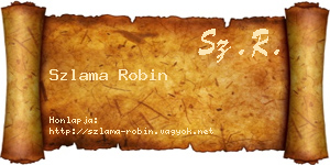Szlama Robin névjegykártya